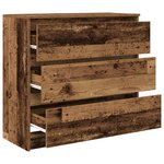 vidaXL Buffet vieux bois 80x35x76 cm bois d'ingénierie