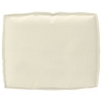 vidaXL Coussin pour dossier de palette Crème 50 x 40 x 12 cm