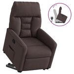 vidaXL Fauteuil inclinable marron foncé tissu