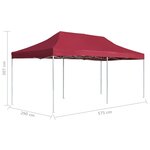 vidaXL Tente de réception pliable Aluminium 6x3 m Bordeaux