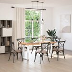 vidaXL Pieds de table à manger en U 2 pièces blanc 50 x (72-73) cm acier