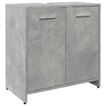 vidaXL Armoire lavabo de salle de bain gris béton 60x33x60 cm