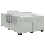 vidaXL Cadre de lit avec matelas Gris clair 120 x 200 cm tissu