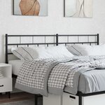 vidaXL Tête de lit métal noir 193 cm