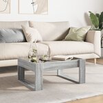 vidaXL Table basse avec LED infini sonoma gris 70x53x30 cm