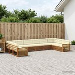 vidaXL Ensembles de canapés 10 pc Bois d'Acacia Massif