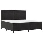 Lit box spring vidaXL avec matelas Noir 200x200 cm en Velours