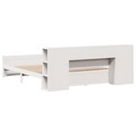vidaXL Lit bibliothèque sans matelas blanc 200x200 cm bois pin massif