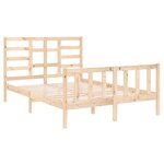 vidaXL Cadre de lit sans matelas bois massif 140x190 cm