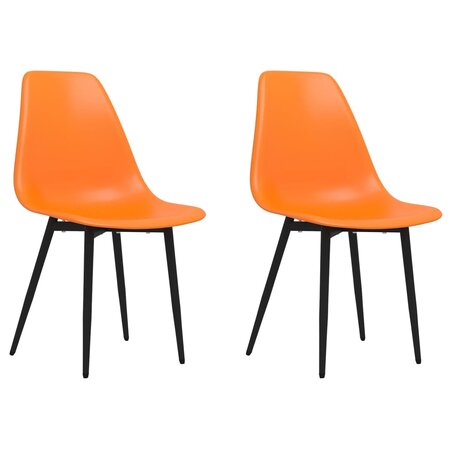 vidaXL Chaises à manger lot de 2 orange PP