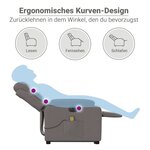 vidaXL Fauteuil inclinable de massage électrique Taupe Tissu