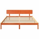 vidaXL Cadre de lit Brun cire 180 x 200 cm Bois massif en pin