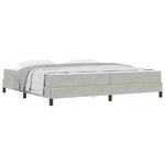 vidaXL Lit à ressorts avec matelas Gris clair 200 x 200 cm tissu