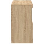 vidaXL Buffet avec lumières LED chêne sonoma 81x37x67 cm
