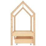 vidaXL Cadre de lit d'enfant avec tiroir Bois de pin massif 70x140 cm
