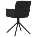 vidaXL Chaises pivotantes à manger lot de 2 Noir Velours
