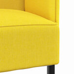 vidaXL Canapé à Haut Dossier 101cm Jaune clair tissu