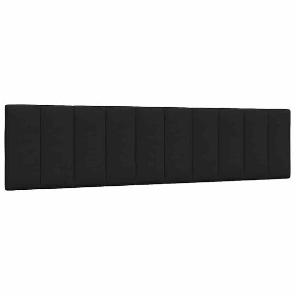 vidaXL Coussin de tête de lit noir 200 cm tissu