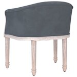 vidaXL Chaise à manger Gris foncé Velours