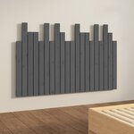 vidaXL Tête de lit murale Gris 127 5x3x80 cm Bois massif de pin