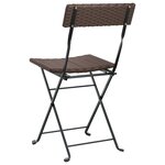 vidaXL Chaises de bistrot pliantes lot de 6 Résine tressée et acier