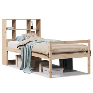 vidaXL Lit bibliothèque sans matelas 90x200 cm bois de pin massif