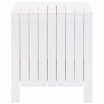 vidaXL Boîte de rangement avec couvercle RANA blanc bois massif de pin