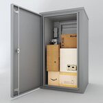 Boîte aux lettres et colis 2-en-1 connectée Boks One + Porte arrière pour encastrement (RAL 7035)