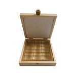 Coffret en épicéa à charnières 110x110x30mm