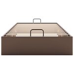 vidaXL Cadre de lit ottoman sans matelas marron 90x190 cm similicuir