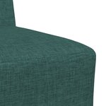vidaXL Fauteuil Sofa Gris Clair 55 cm Tissu 3 Pièces Vert foncé
