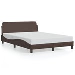 vidaXL Cadre de lit Dover marron 140x190 cm similicuir