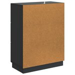vidaXL Buffet avec tiroir Noir 66 x 34 5 x 87 cm Bois d'ingénierie