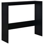 vidaXL Table de bar avec 2 dessus de table Noir 130 x 40 x 120 cm