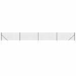 vidaXL Clôture en treillis métallique et ancrage anthracite 1x10 m