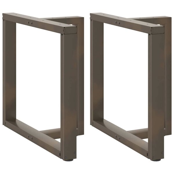 vidaXL Pieds de table à manger en T  2 pièces  noir  80 x 35 x (72-73) cm  acier