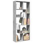 vidaXL Étagère séparatrice de pièce gris béton 67x25x161 5 cm