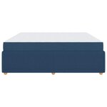 vidaXL Cadre de lit avec matelas Bleu 200 x 200 cm tissu