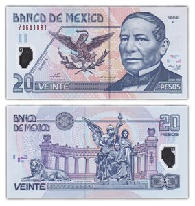 Billet de collection 20 pesos 2003 mexique - neuf - p116d