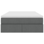 vidaXL Lit avec rangement et matelas Gris foncé 120 x 190 cm Polyester