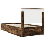 vidaXL Cadre de lit Chêne fumé 100 x 200 cm Bois d'ingénierie