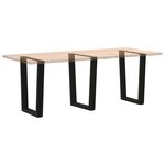 vidaXL Pieds de table à manger en V 3 pièces Noir 70 x (72-73 3) cm Acier