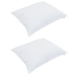 vidaXL Duvet d'hiver avec oreiller 3 Pièces Blanc 260 x 220 cm Microfibre