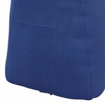 vidaXL Coussin de Dos Bleu police 45 x 24 x 50 cm Velours