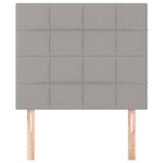 vidaXL Tête de lit Gris clair 90x5x118/128 cm Tissu