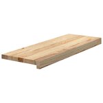 vidaXL Marches d'escalier 4 Pièces non traité 70x25x2cm bois chêne massif