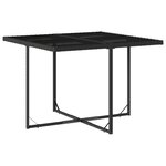 vidaXL Ensemble à manger de jardin coussins 5Pièces noir résine tressée