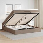 VidaXL Cadre de lit ottoman et matelas cappuccino 160x200cm similicuir