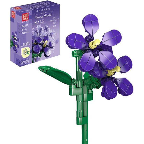 Mould King 24014 - Kit de construction de fleurs artificielles violettes