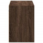 vidaXL Meuble TV mural avec lumières LED chêne marron 100x31x45 cm